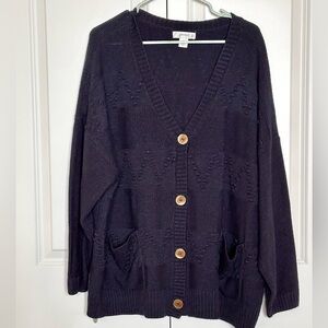 CJ Banks Navy Cardigan 3X